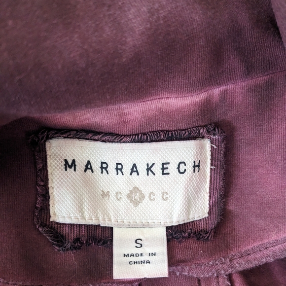 Marrakech Burgundy Knit Moto Light Jacket - Anthropologie - Picture 5 of 8